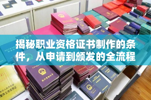 田寮揭秘职业资格证书制作的条件，从申请到颁发的全流程解析